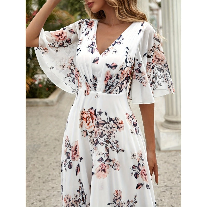 Robe longue à fleurs pour femmes - Sorelia