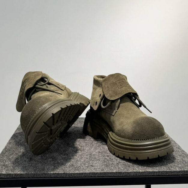 Bottes pour hommes en daim à semelle épaisse style urbain - Bartolo