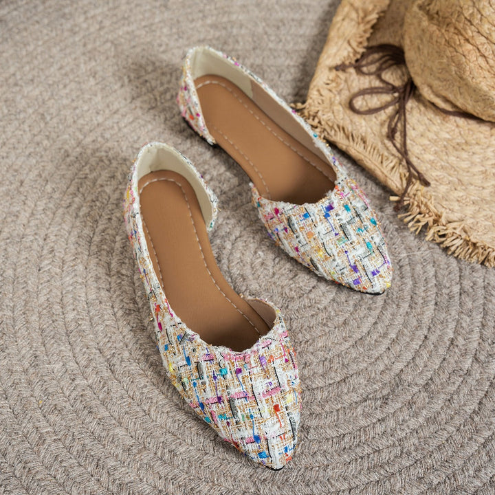 Baskets tissées multicolores à bout pointu pour femmes - Melina