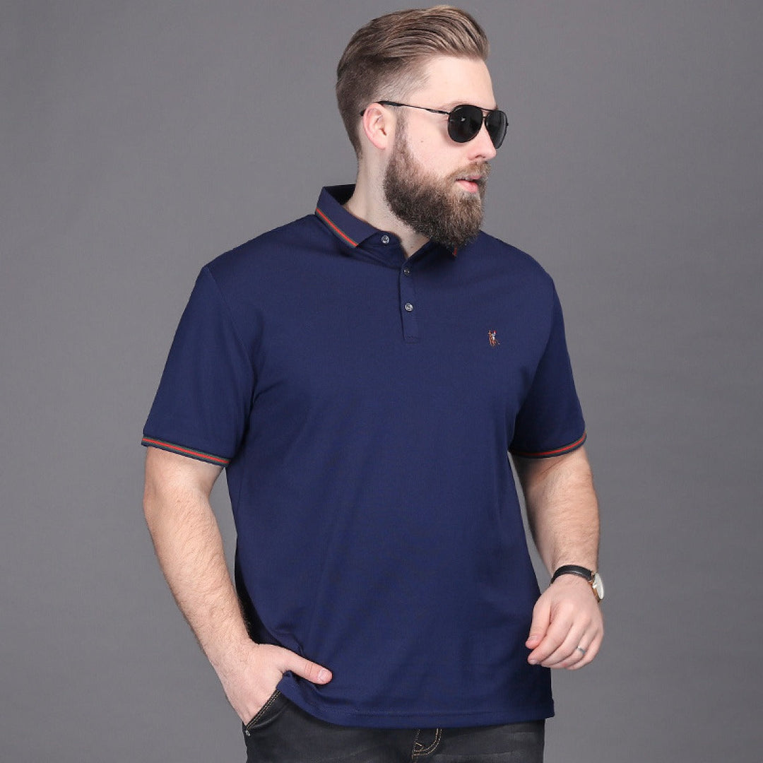 Polo classique homme en coton piqué à col contrasté - Henrik