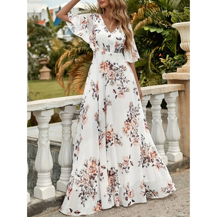 Robe longue à fleurs pour femmes - Sorelia