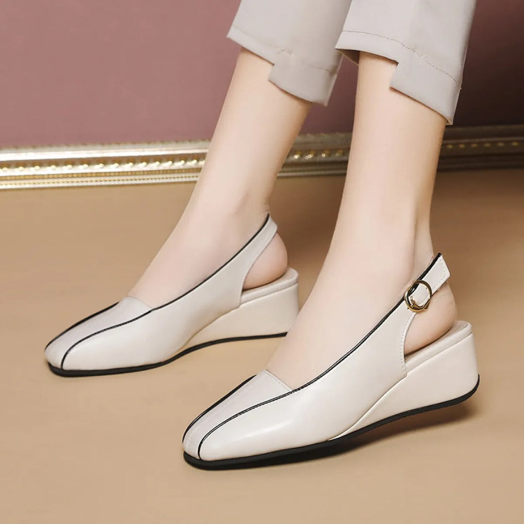 Chaussures à talons bas pour femmes Design minimaliste - Céleste