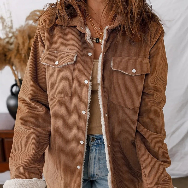 Veste doublée en velours côtelé pour femme - Liora