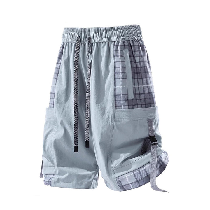 Short à carreaux style cargo pour hommes - Daan