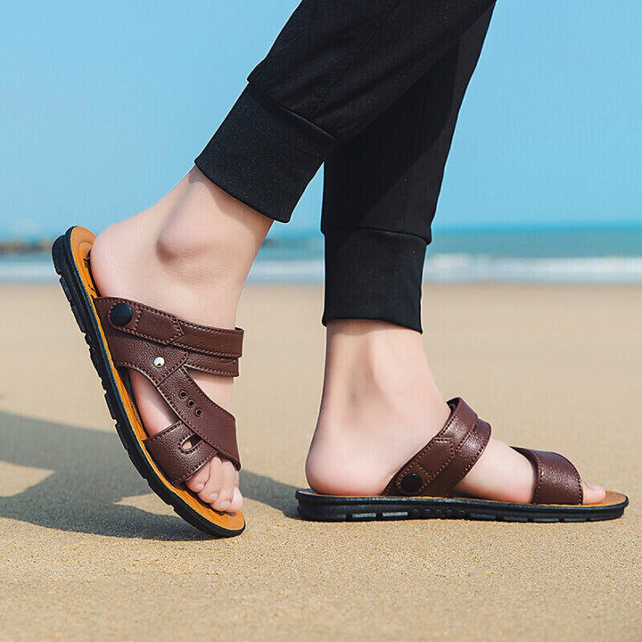 Sandales homme en cuir synthétique style décontracté - Bruno