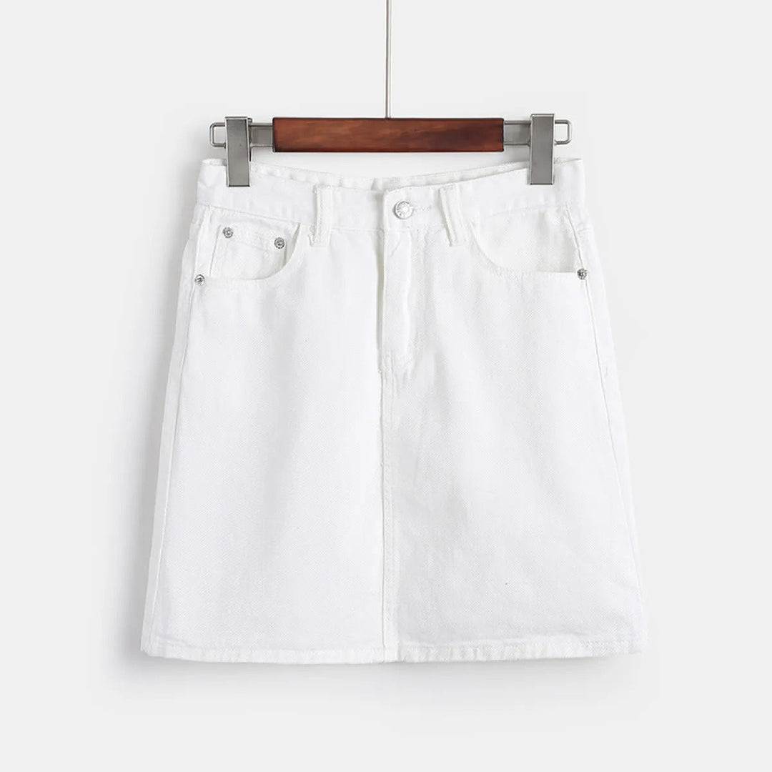 Jupe courte en denim pour femmes - Auria