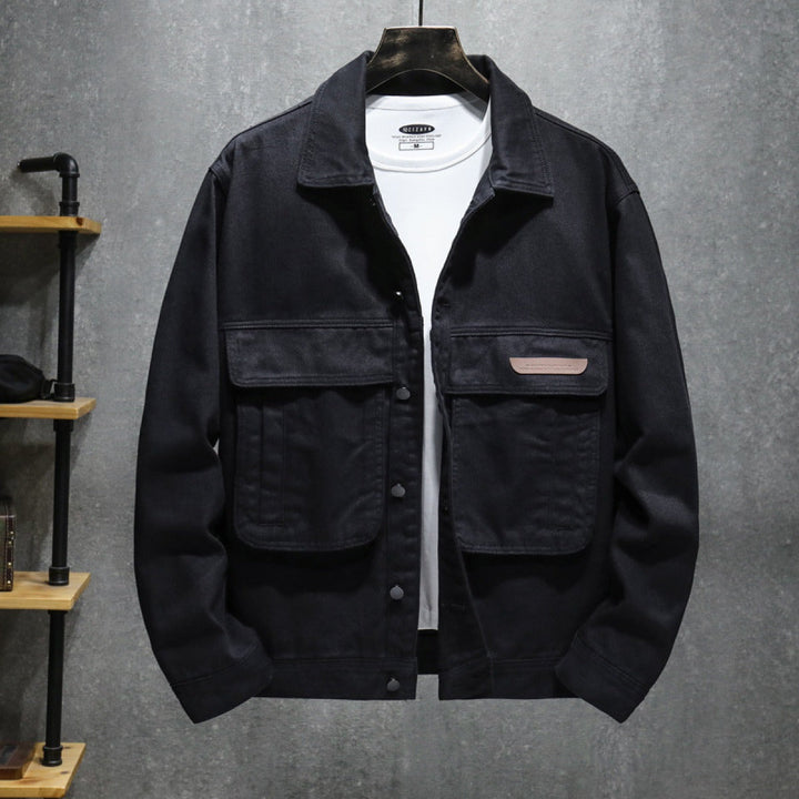 Veste noire de style utilitaire avec de grandes poches - Hektor