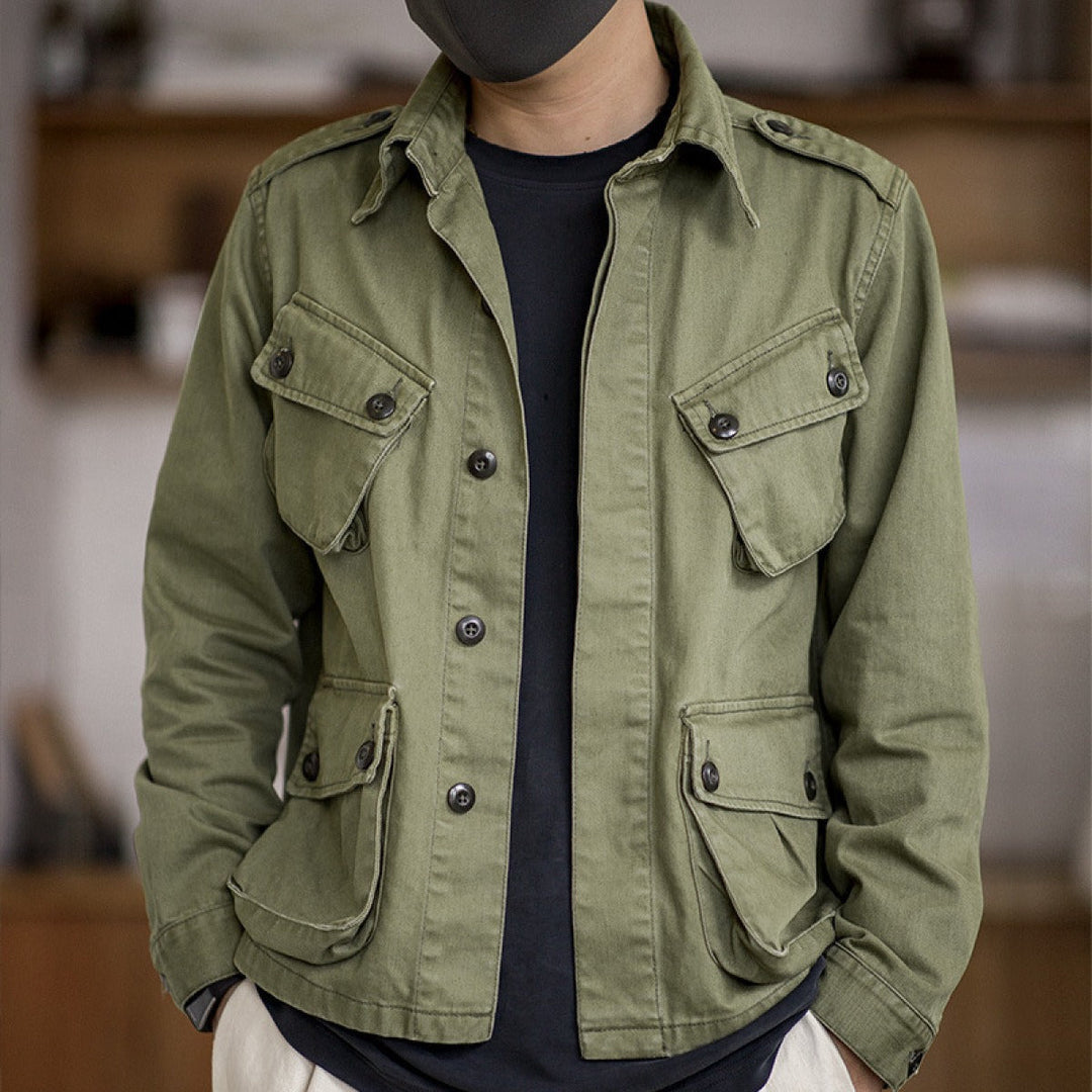 Veste homme style militaire avec poches à rabat - Enrik