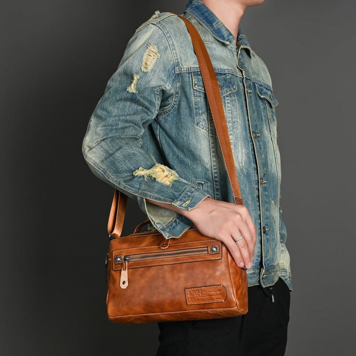 Sac à main en cuir synthétique pour homme, design urbain compact - Laurent