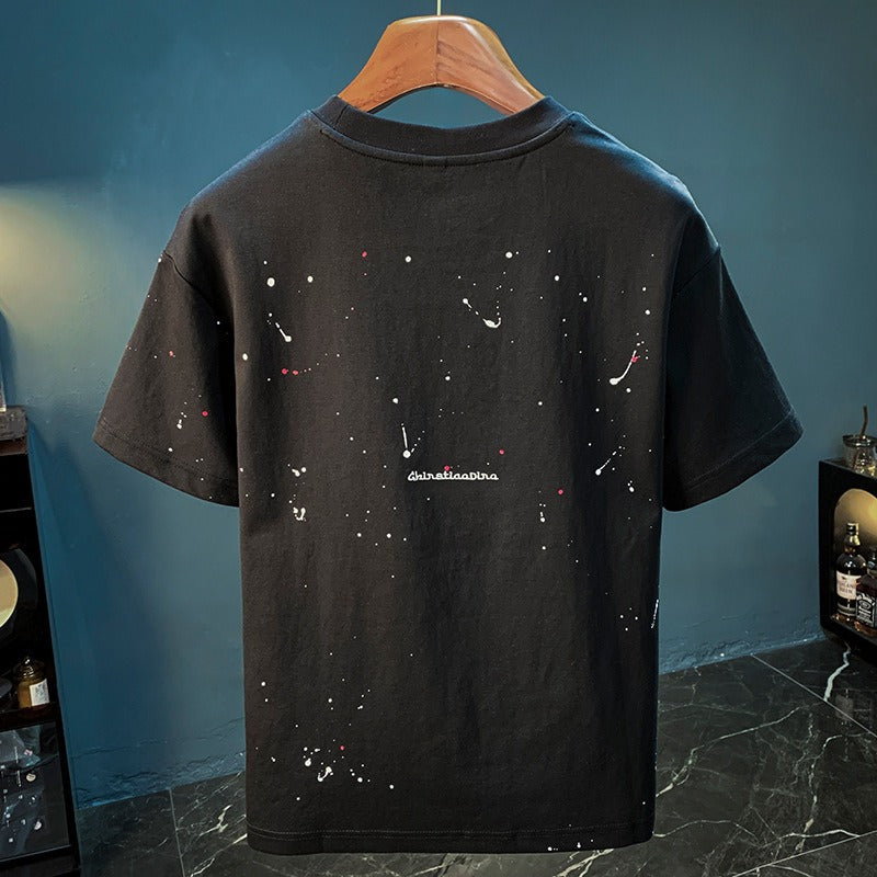 T-shirt homme en coton avec imprimé splash style urbain - Dalvio