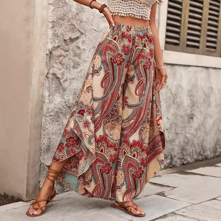 Pantalon large à imprimé bohème pour femmes - Diana