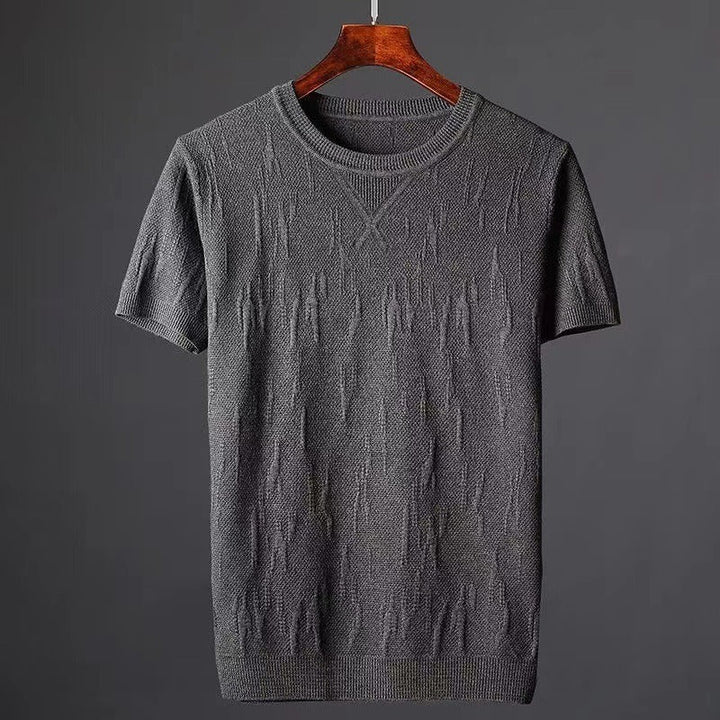 T-shirt ajusté en maille fine pour hommes - Einar