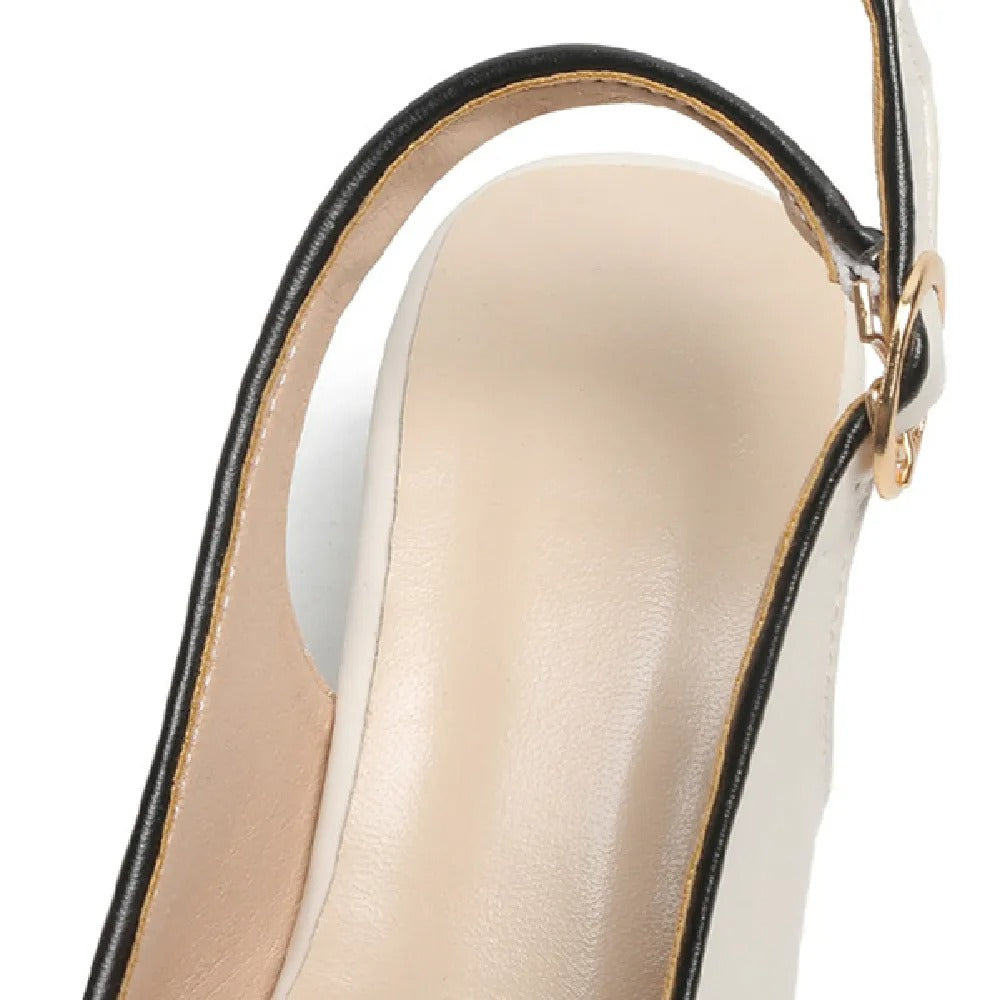 Chaussures à talons bas pour femmes Design minimaliste - Céleste