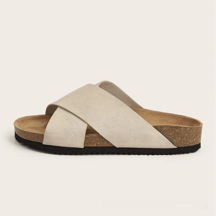 Sandales décontractées à lanières croisées en daim pour hommes - Marquiños