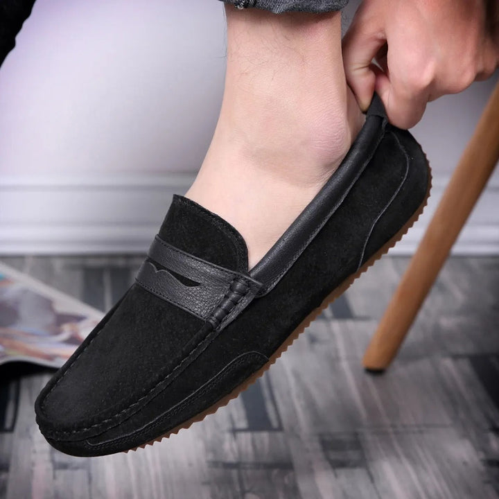 Mocassins décontractés pour hommes en daim souple style classique - Thierry
