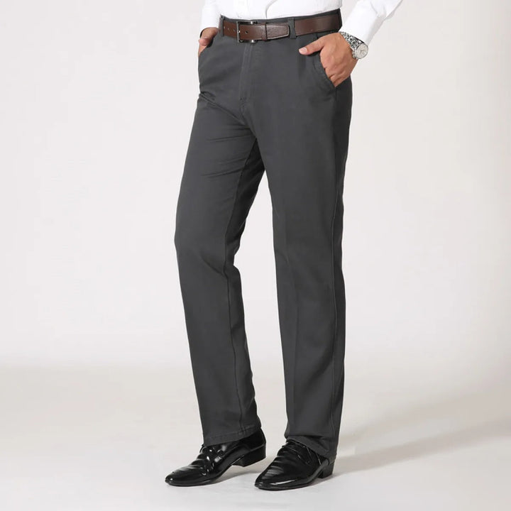 Pantalon habillé en coton coupe droite pour hommes - David