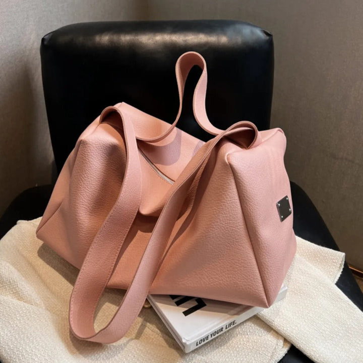 Sac fourre-tout de grande capacité en cuir synthétique de style décontracté pour femme - Andrea