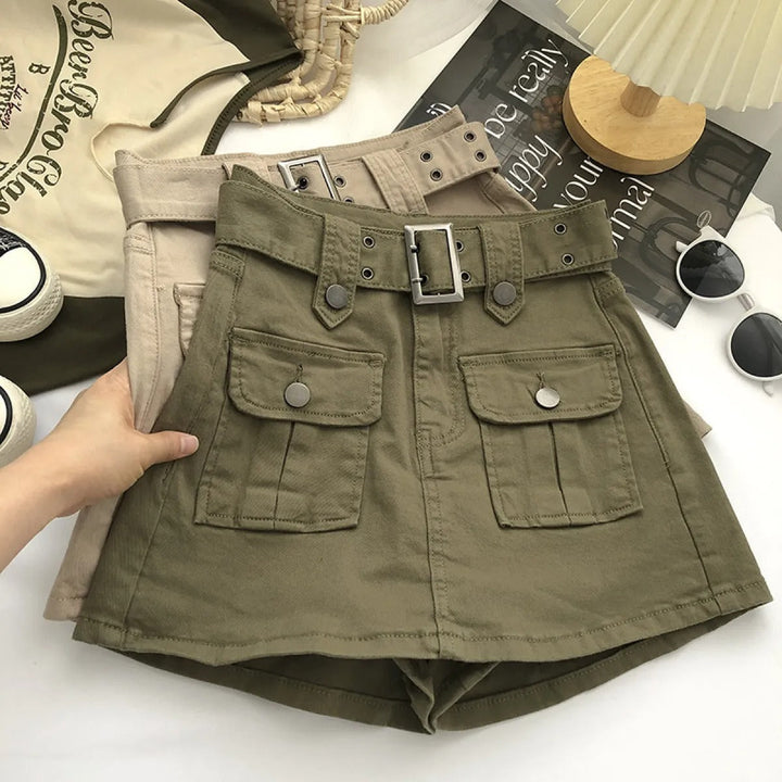 Short cargo femme taille haute - Levria