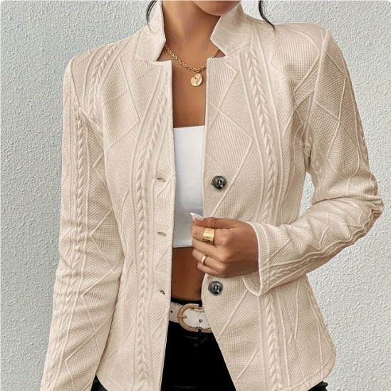 Blazer élégant en maille gaufrée pour femmes - Salma