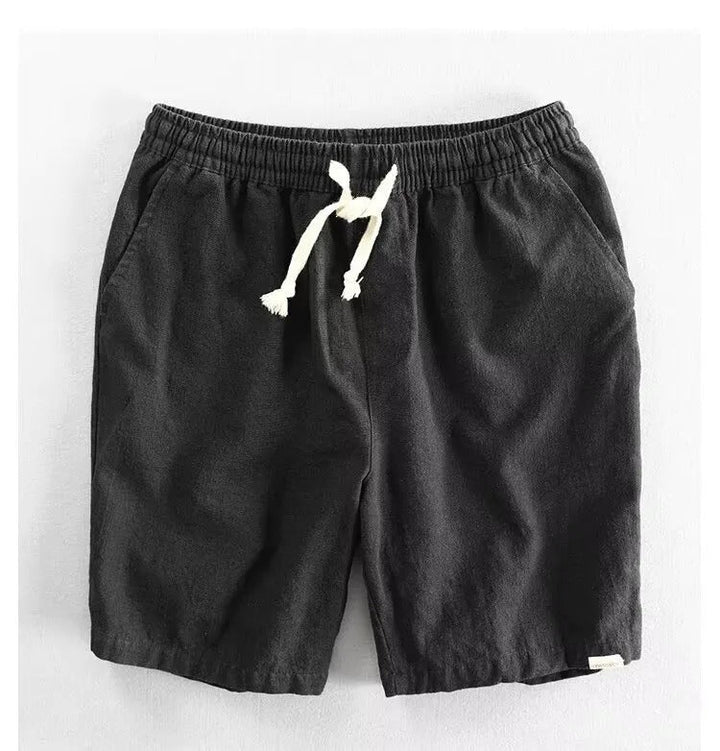 Short à cordon de serrage en lin, coupe ample, pour hommes - Tobias