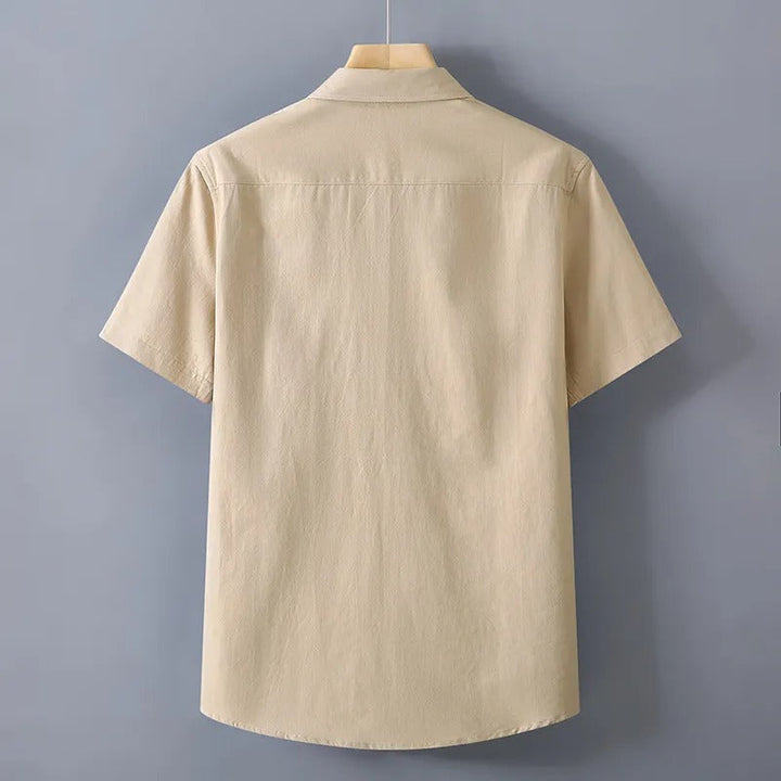 Chemise homme à manches courtes en coton de style utilitaire - Bruno
