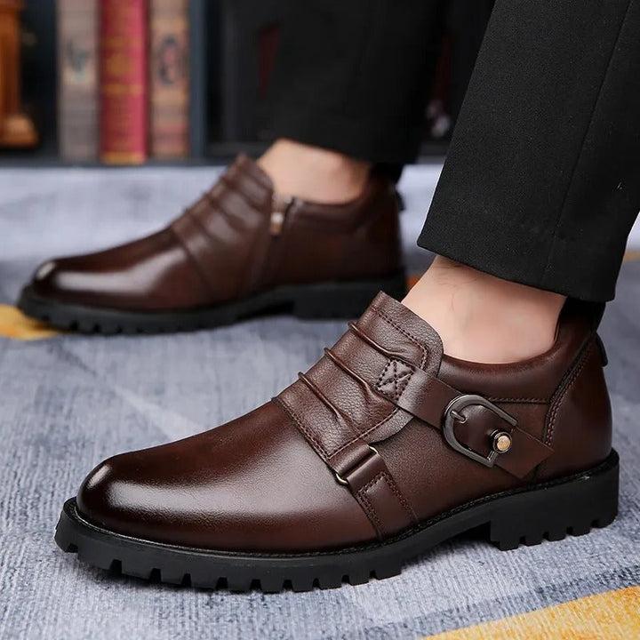 Chaussures élégantes en cuir synthétique pour hommes avec boucle latérale - Octavio