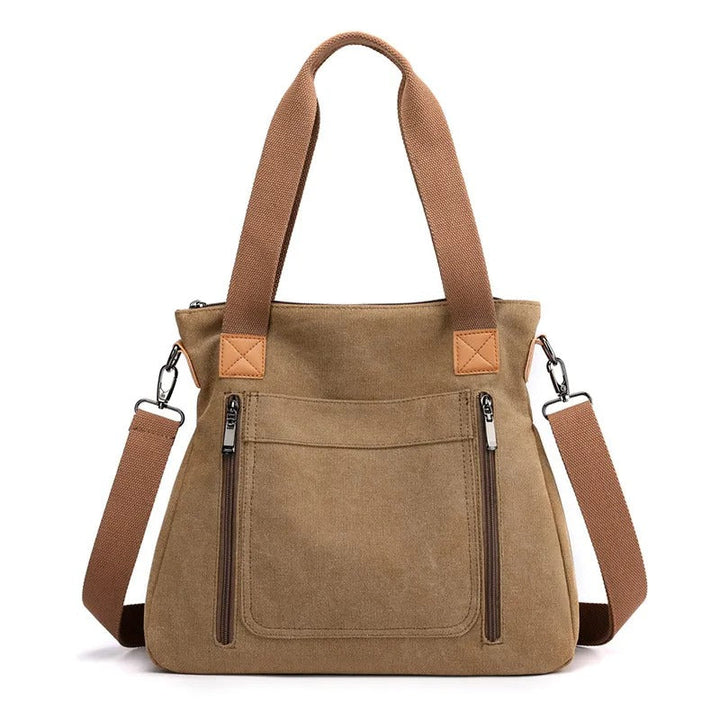 Sac fourre-tout en toile solide et décontractée pour femmes avec double poignée - Marisol