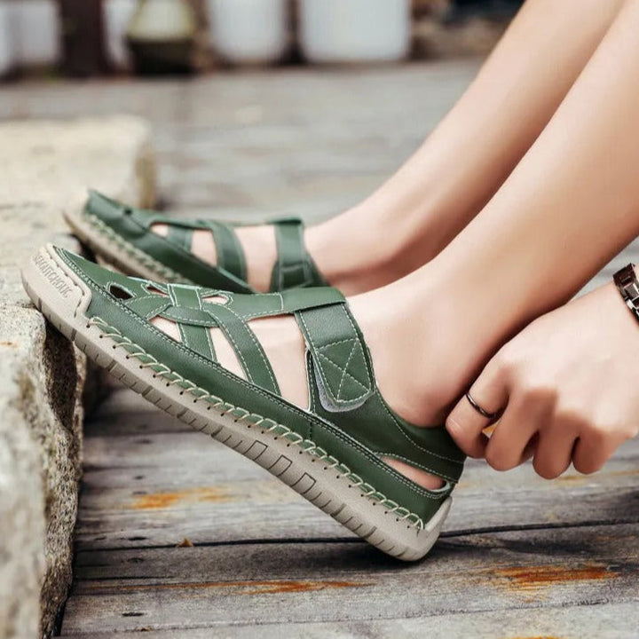 Sandales pour femmes en cuir synthétique au design ergonomique - Paula