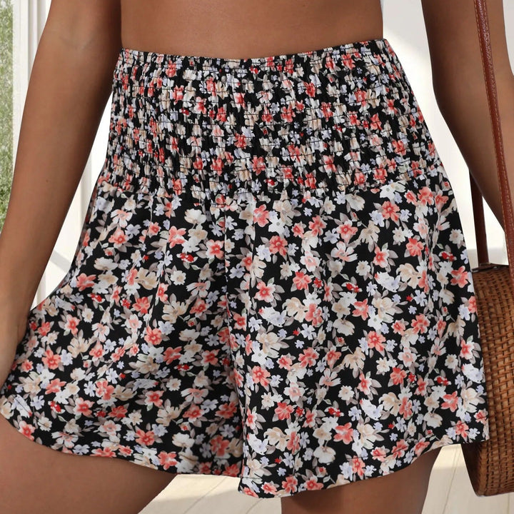 Short femme à imprimé floral et taille froncée - Lorea