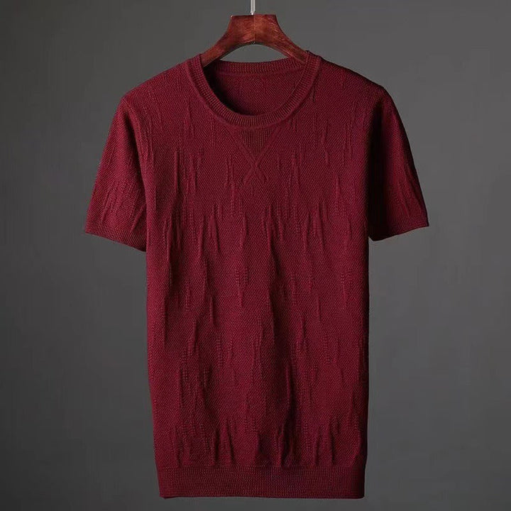 T-shirt ajusté en maille fine pour hommes - Einar