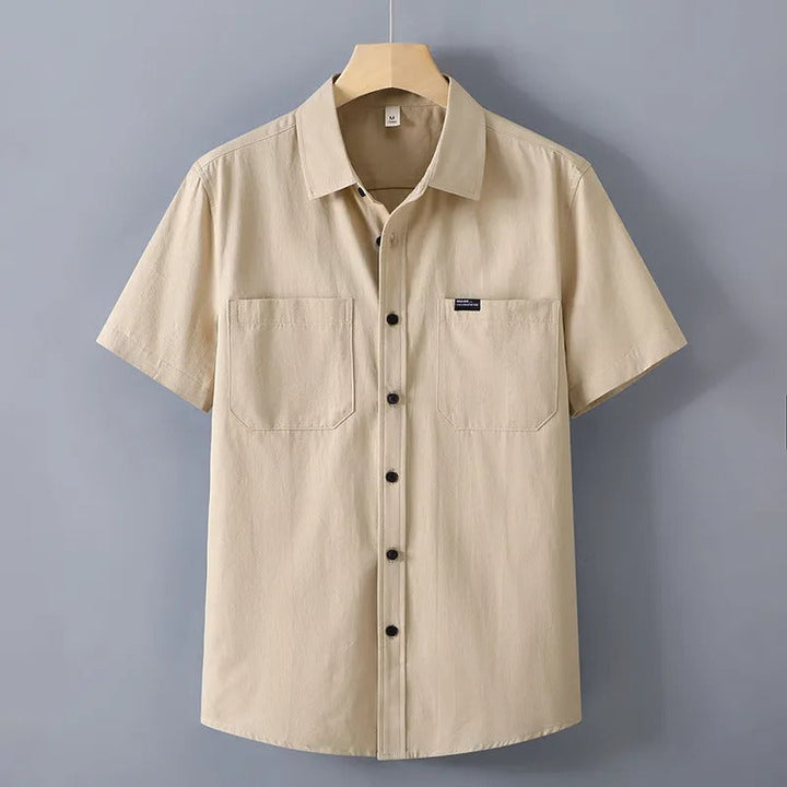 Chemise homme à manches courtes en coton de style utilitaire - Bruno
