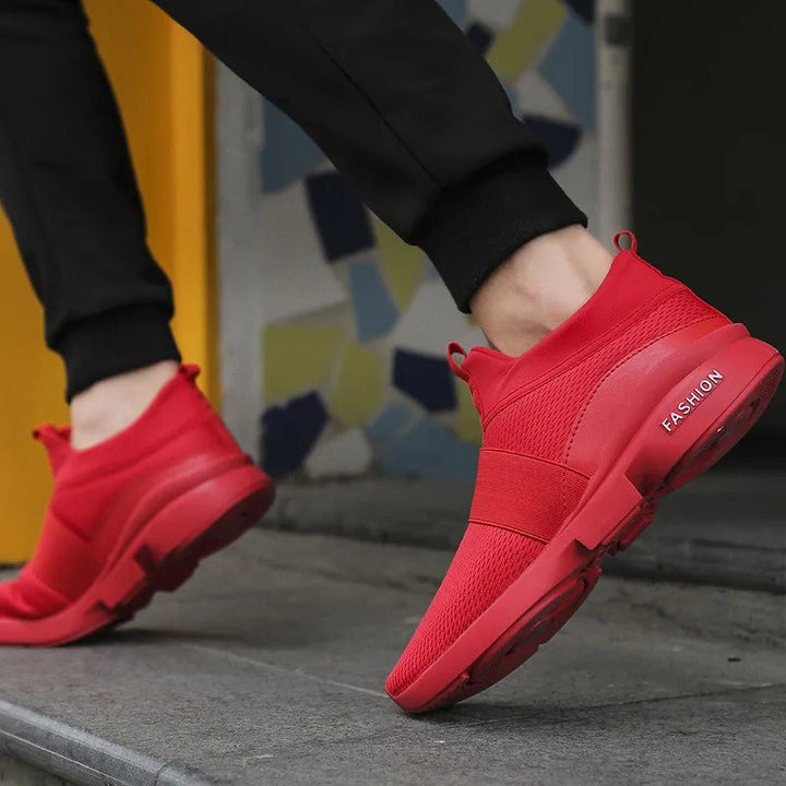 Baskets pour hommes, style slip-on en maille respirante - Leandro