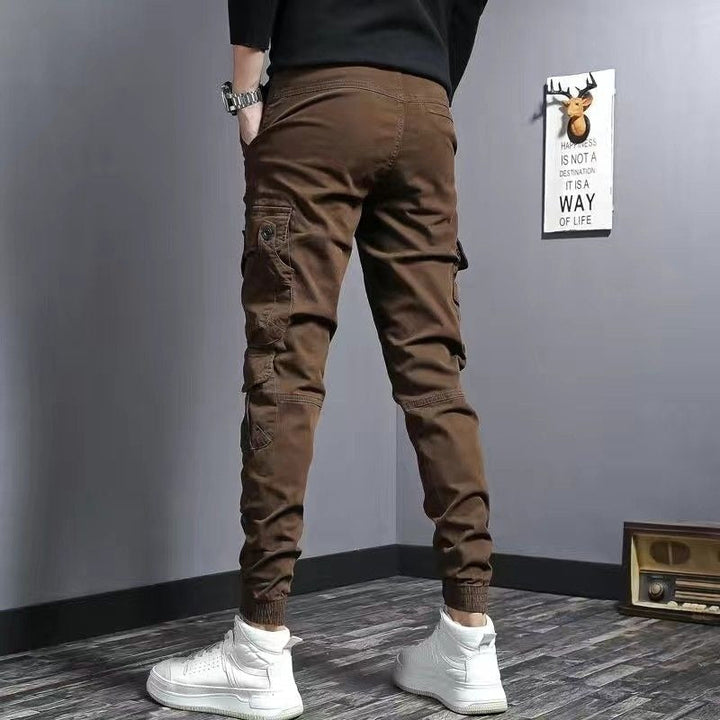 Pantalon cargo homme coton slim fit poches latérales - Marius