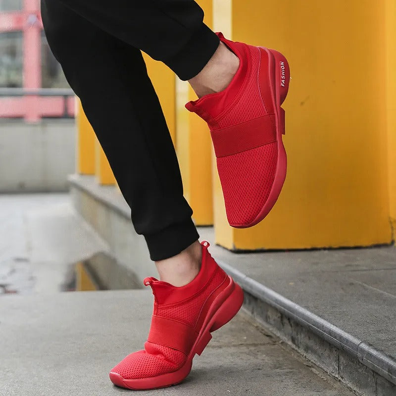 Baskets pour hommes, style slip-on en maille respirante - Leandro