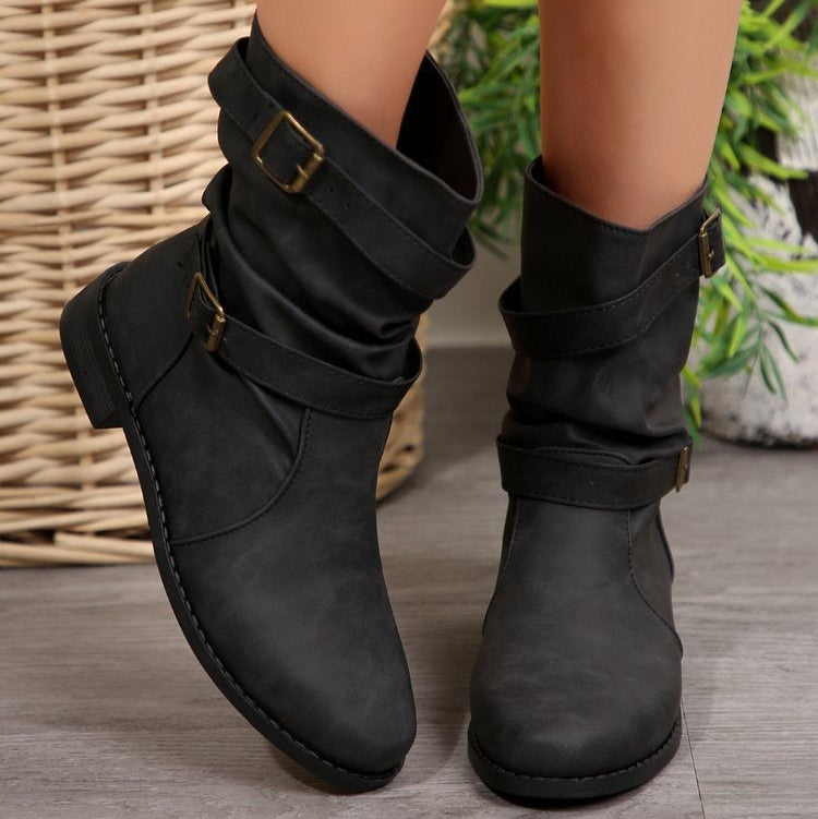 Bottes plates à boucles décoratives - Sienna