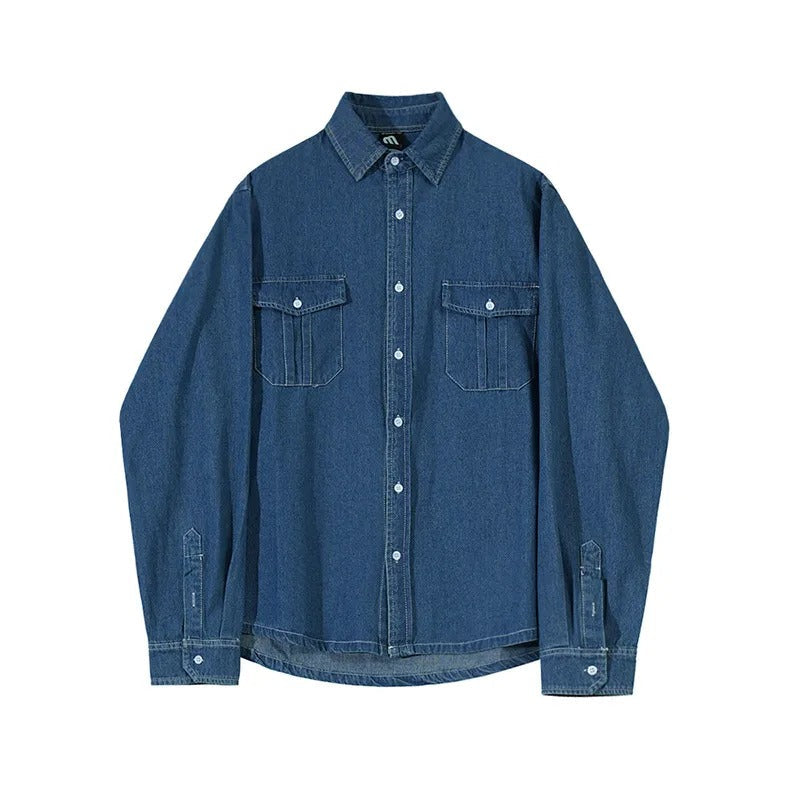 Chemise en denim à poches avant pour hommes - Loris
