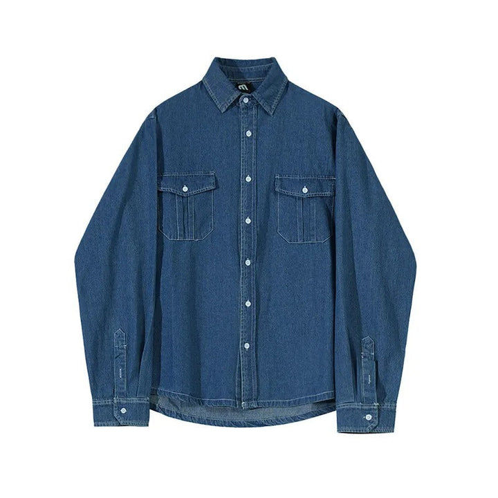 Chemise en denim à poches avant pour hommes - Loris