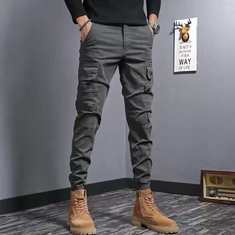 Pantalon cargo homme coton slim fit poches latérales - Marius