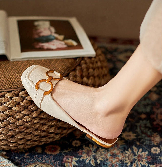 Mule pour femmes Mule synthétique pour femmes Mule métallique avec embellissement Style élégant - Thalia