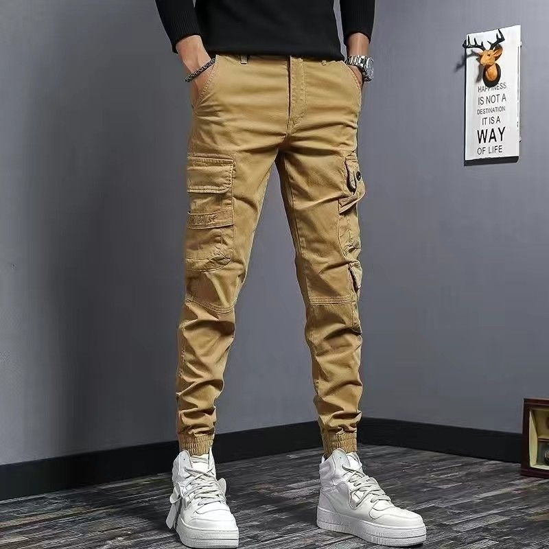 Pantalon cargo homme coton slim fit poches latérales - Marius