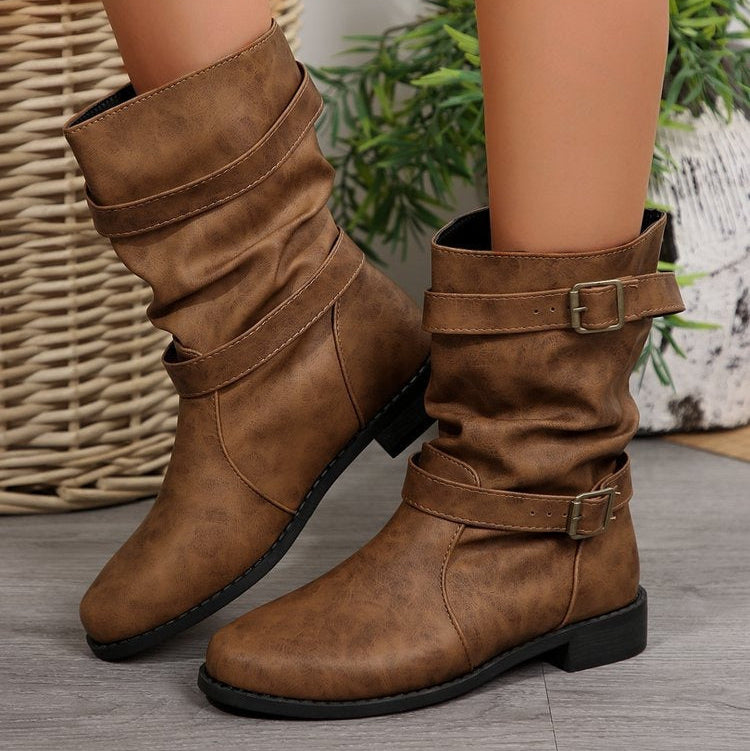 Bottes plates à boucles décoratives - Sienna