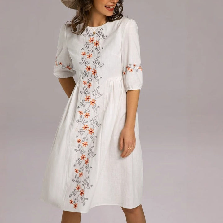 Robe en coton à manches trois-quarts - Carmona