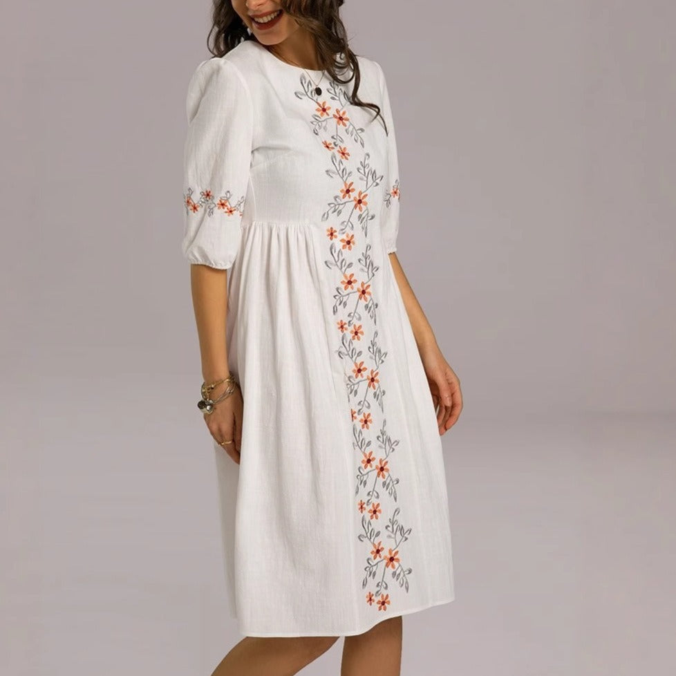 Robe en coton à manches trois-quarts - Carmona
