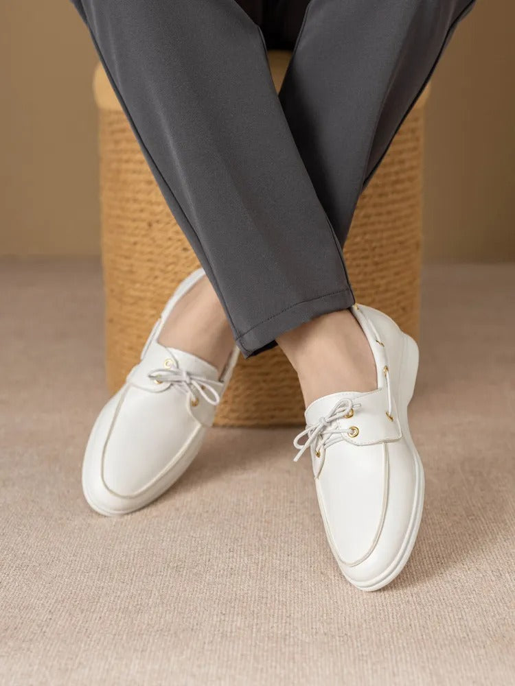 Mocassins pour homme en cuir synthétique à lacets - Carlos