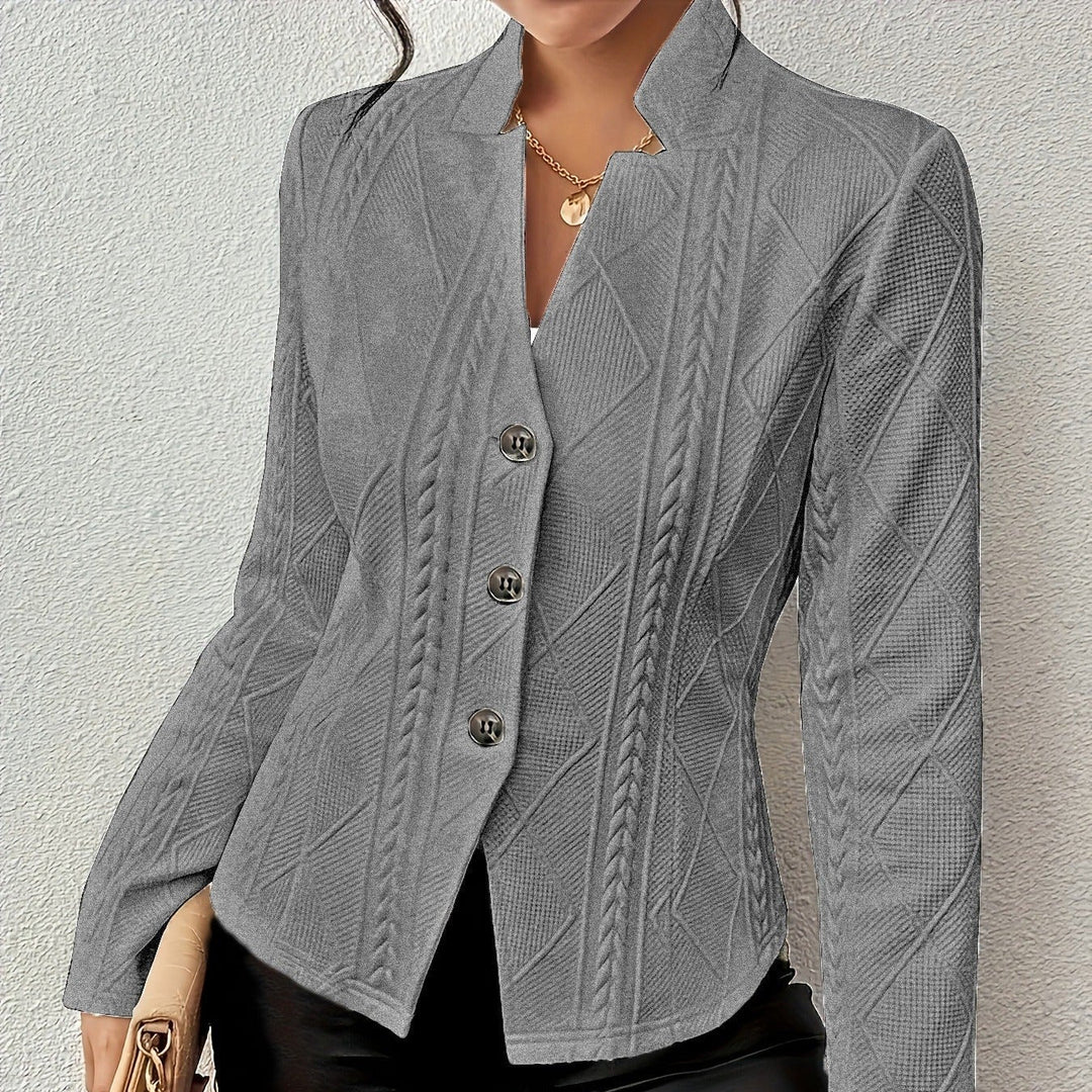 Blazer élégant en maille gaufrée pour femmes - Salma