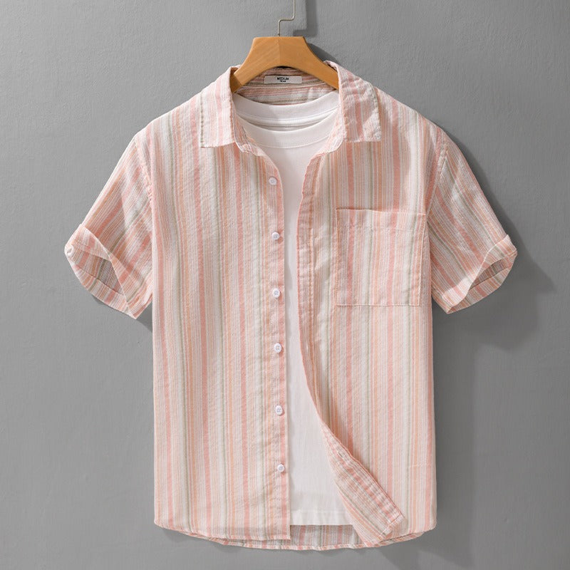 Chemise décontractée à manches courtes en lin - Hugo