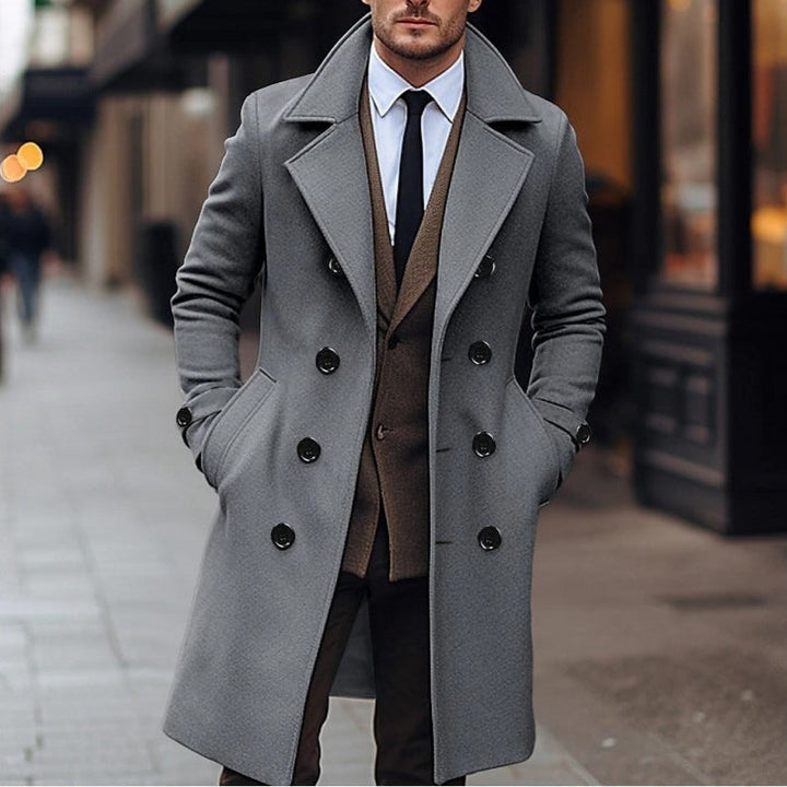 Manteau croisé élégant en laine pour hommes - Russell