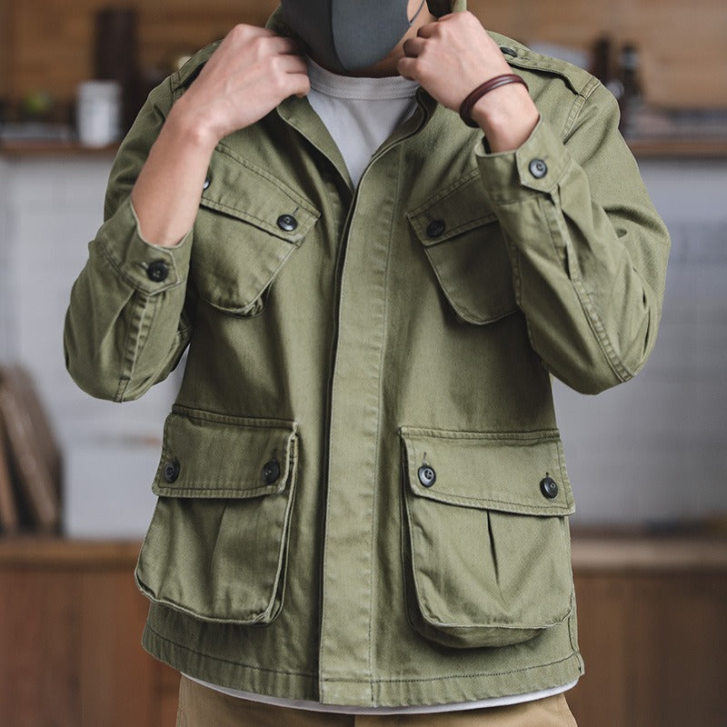 Veste homme style militaire avec poches à rabat - Enrik