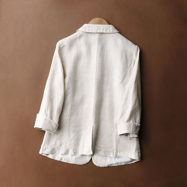 Blazer décontracté en lin pour femme - Amara