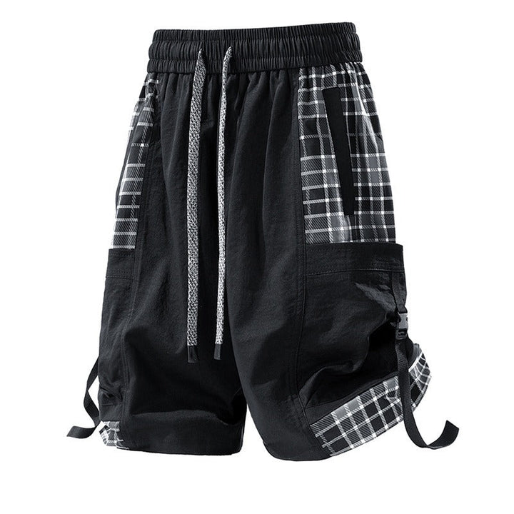 Short à carreaux style cargo pour hommes - Daan